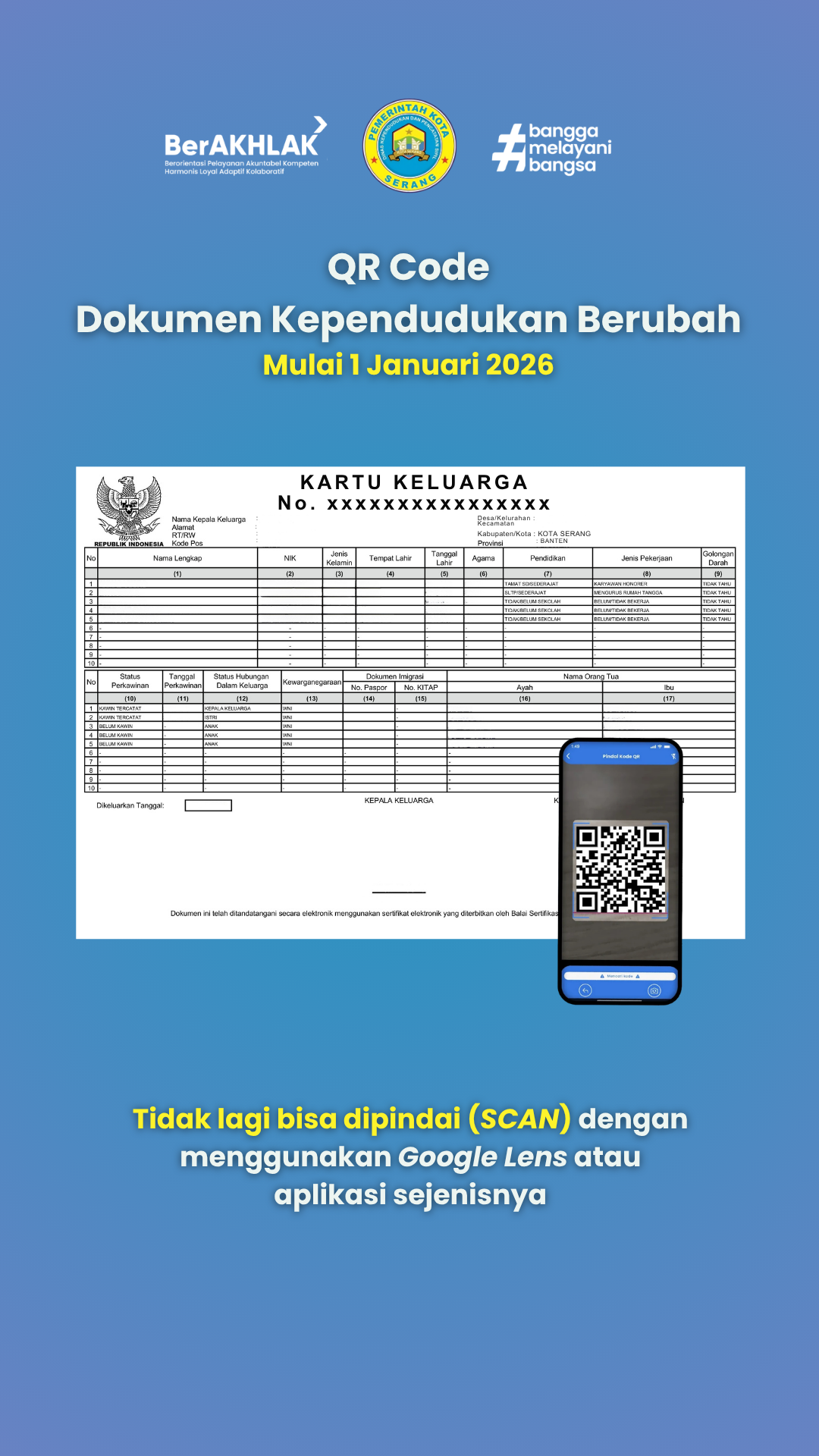 Mulai 1 Januari 2026, Scan QR Code Kartu Keluarga Tak Bisa Lagi Pakai Google Lens! Ini Caranya
