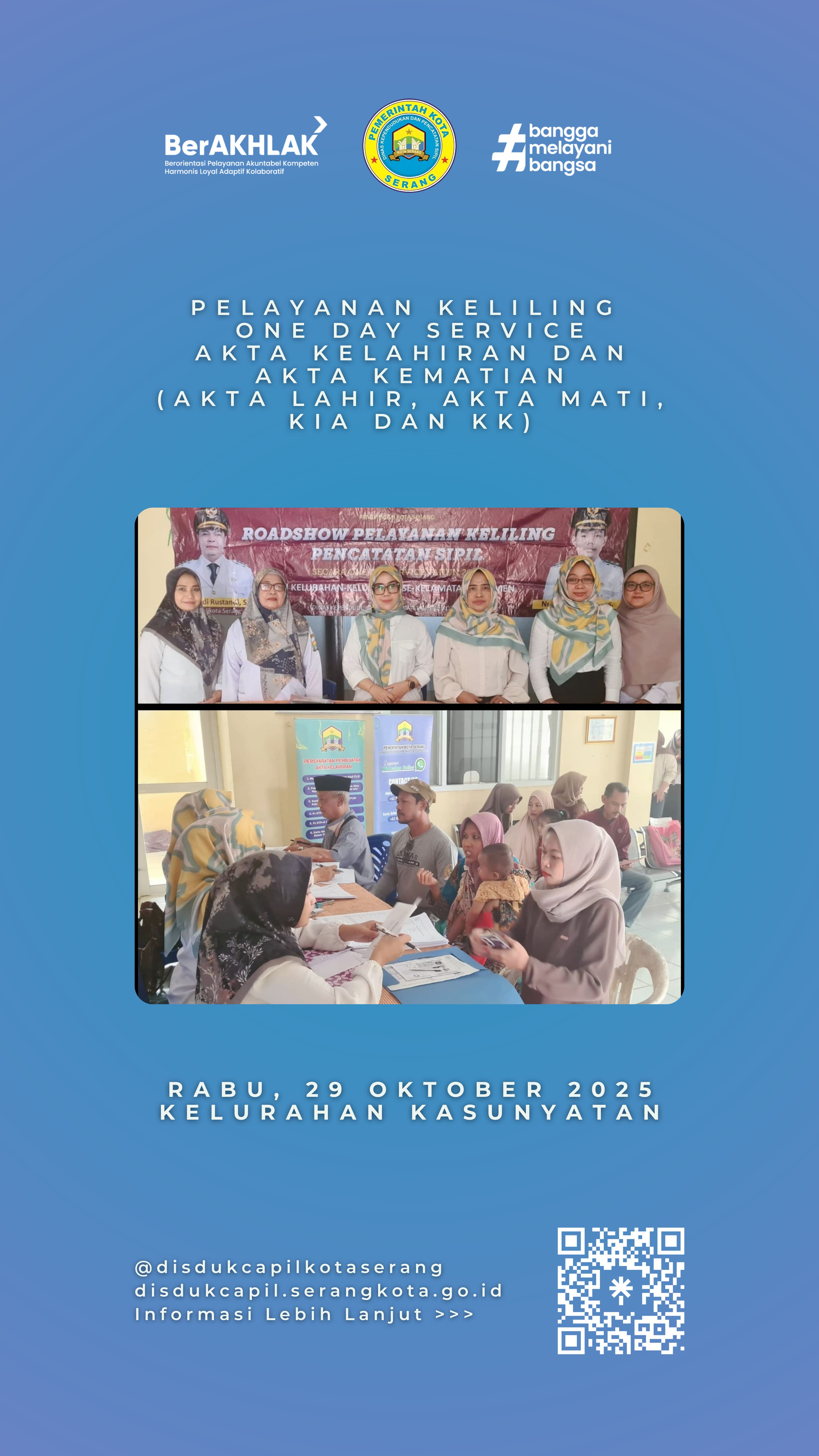 Disdukcapil Kota Serang Gelar Pelayanan Keliling One Day Service di Kelurahan Kasunyatan