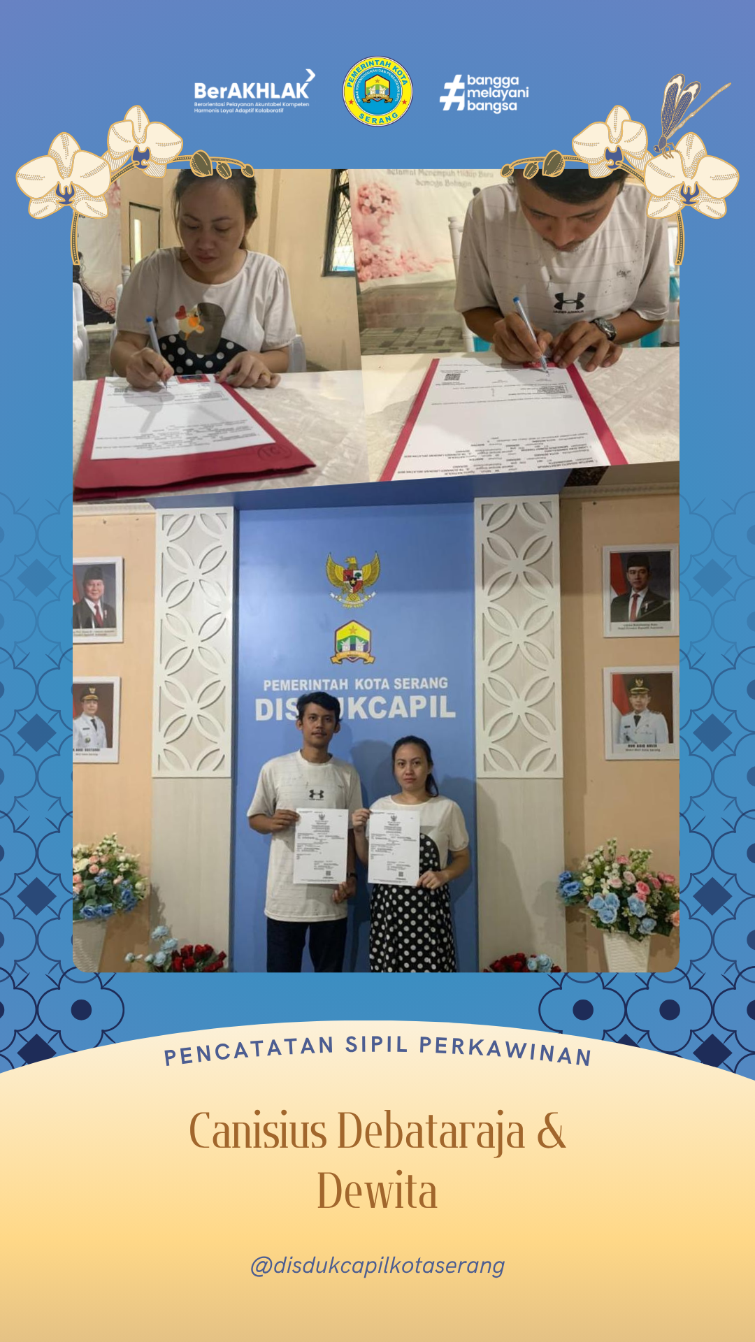 Kebahagiaan di Balik Pelayanan Pencatatan Pernikahan Canisius Debataraja & Dewita