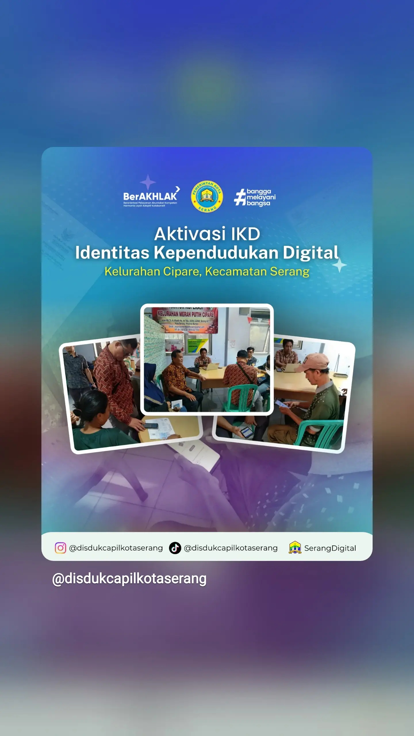 Aktivasi IKD Kelurahan Cipare Bersama Disdukcapil Kota Serang