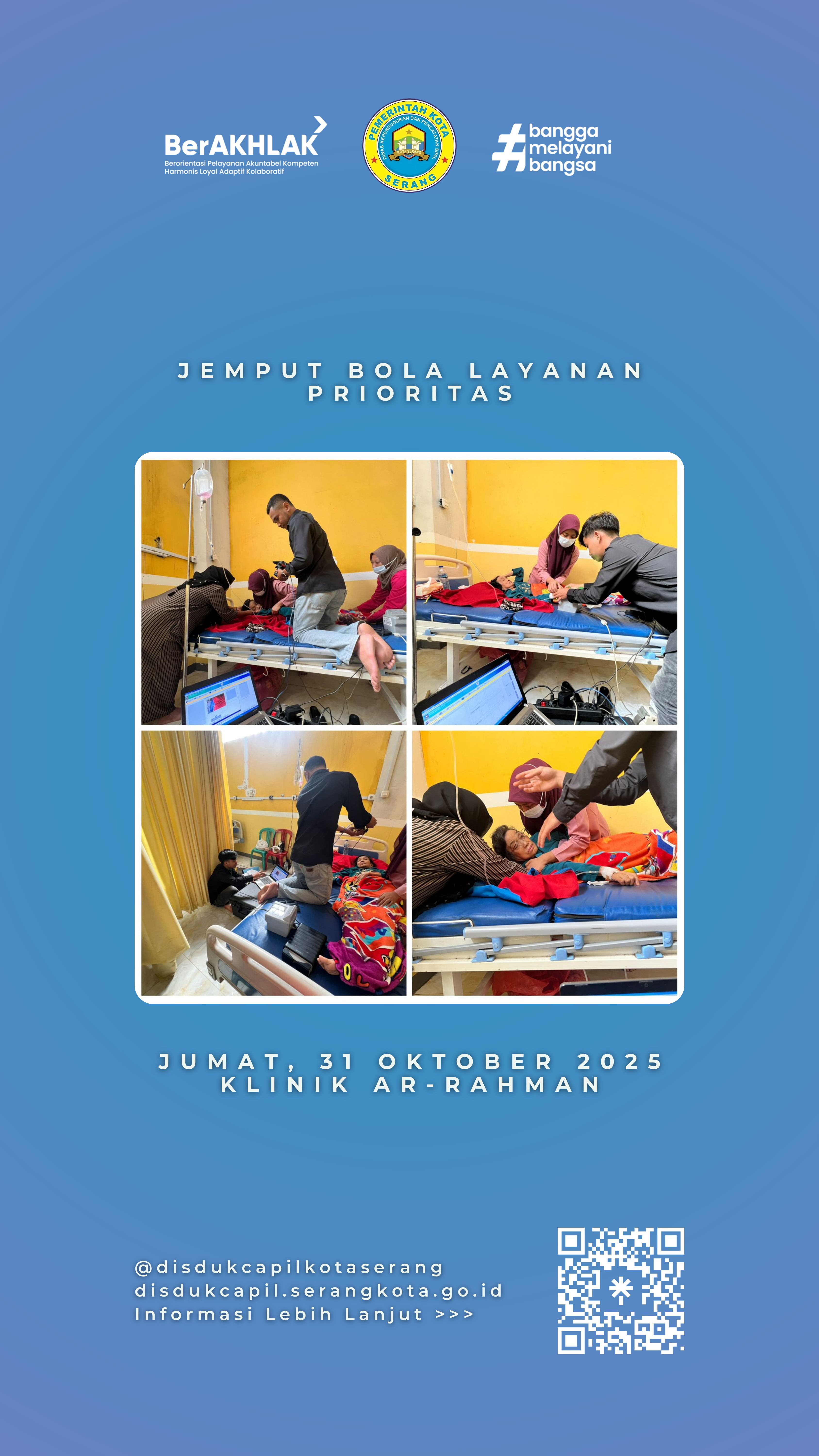 Disdukcapil Kota Serang Laksanakan Perekaman Prioritas bagi Warga Sakit di Klinik Ar-Rahman