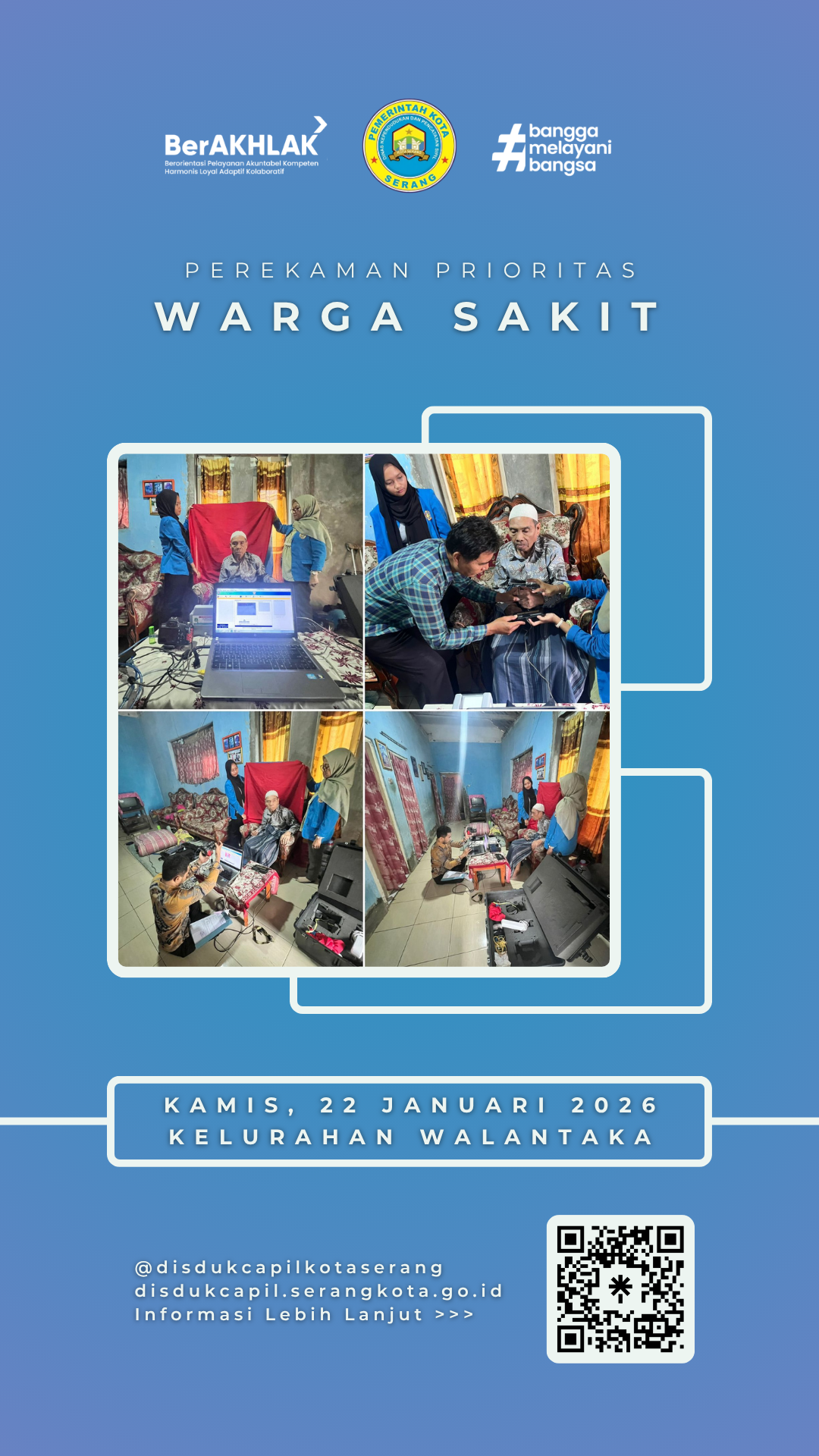 Jemput Bola: Disdukcapil Kota Serang Berikan Prioritas Perekaman KTP-el bagi Warga Sakit di Walantaka