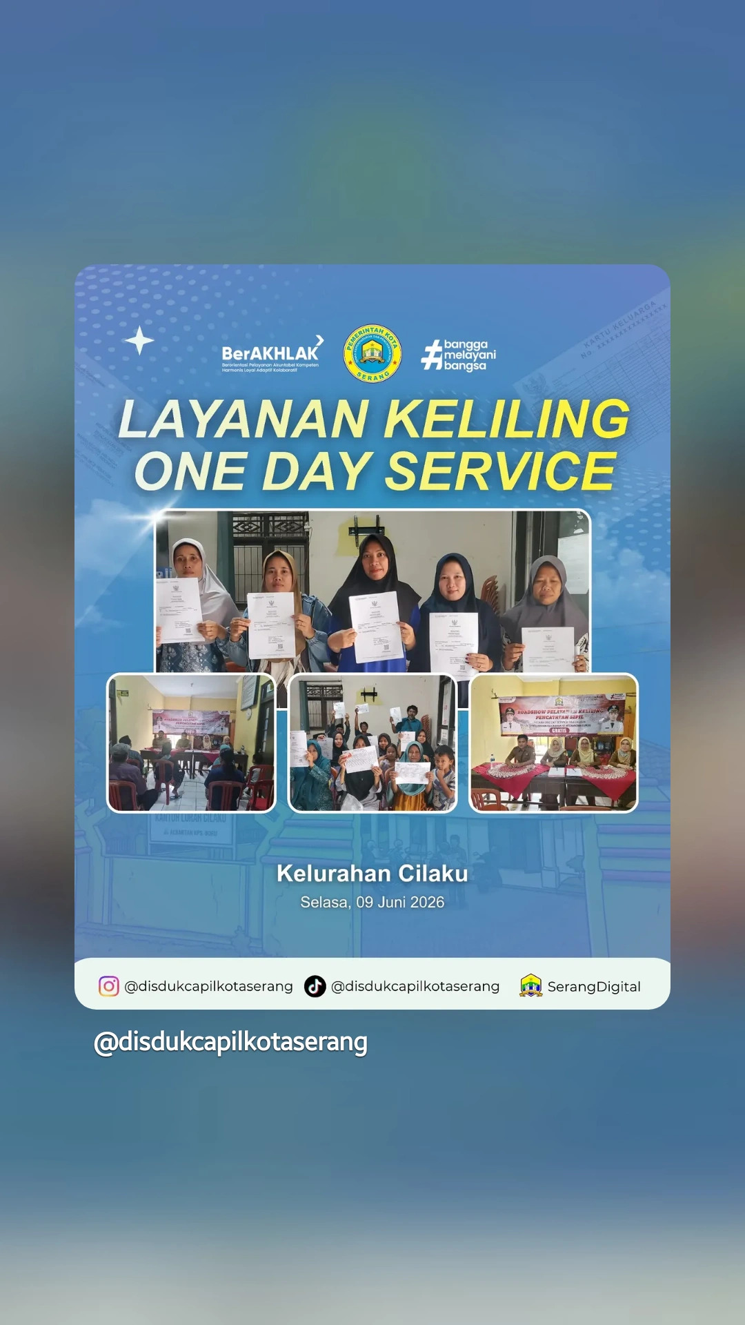 Roadshow Layanan Keliling One Day Service Disdukcapil Kota Serang: Solusi Mudah Urus Dokumen Kependudukan Optimalisasi Administrasi Kependudukan Tanpa Ribet, Gampang, Cepat, dan Gratis!