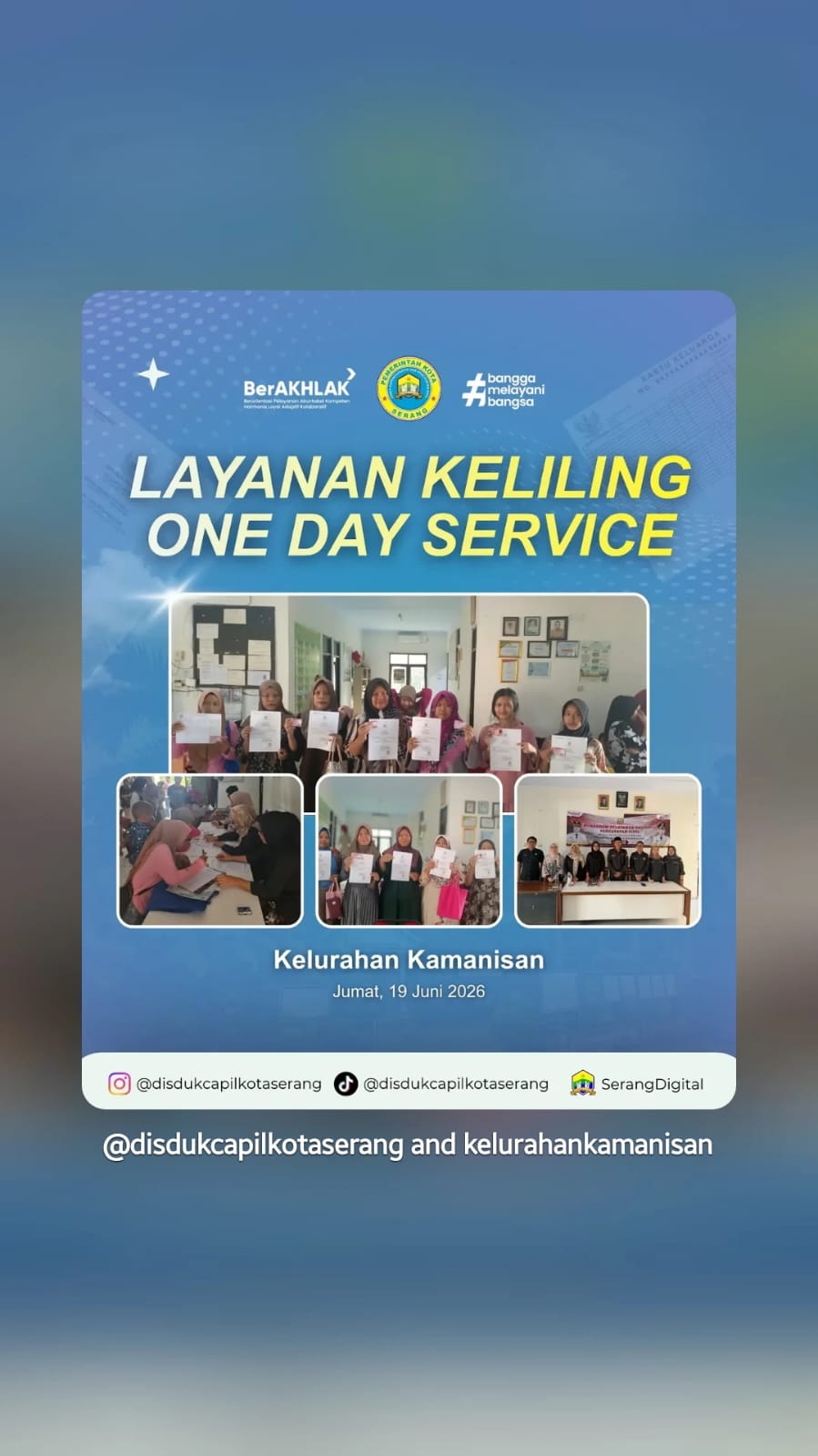 One Day Service Disdukcapil Kota Serang Hadir di Kelurahan Kamanisan