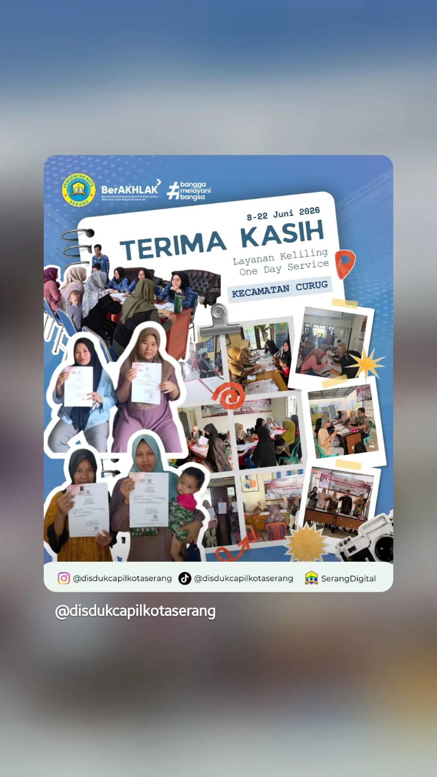 Roadshow One Day Service Kecamatan Curug Selesai | Disdukcapil Kota Serang