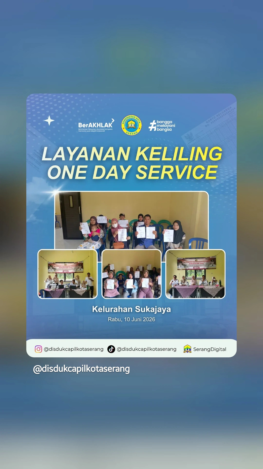 Layanan Keliling Disdukcapil Kota Serang: Roadshow One Day Service di Sukajaya Solusi Cepat, Mudah, dan Gratis untuk Urus Dokumen Kependudukan