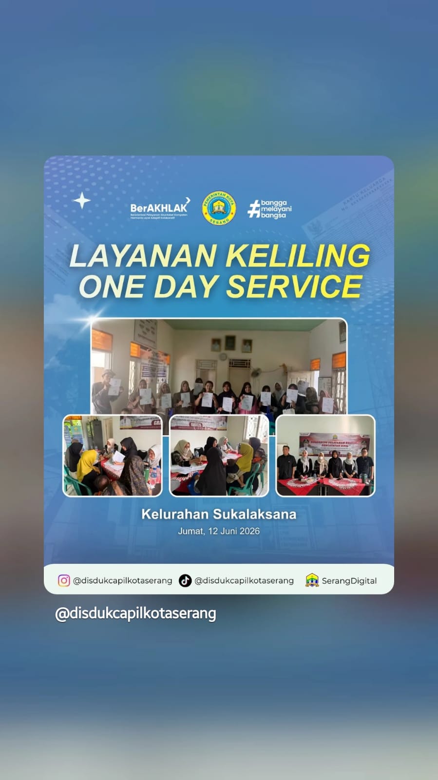 Estafet Layanan Kilat Disdukcapil Kota Serang Berlanjut ke Kelurahan Sukalaksana