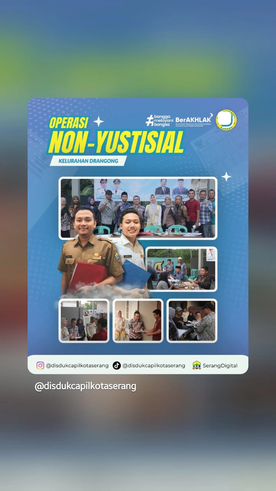 Operasi Non-Yustisial Disdukcapil Kota Serang Sambangi Kelurahan Drangong: Edukasi Adminduk Tanpa Sanksi