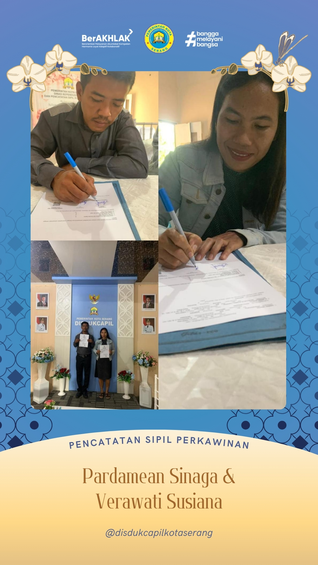 Wujudkan Kepastian Hukum, Disdukcapil Kota Serang Fasilitas Pencatatan Perkawinan bagi Sejumlah Pasangan yang Sudah Melakukan Pernikahan Secara Agama