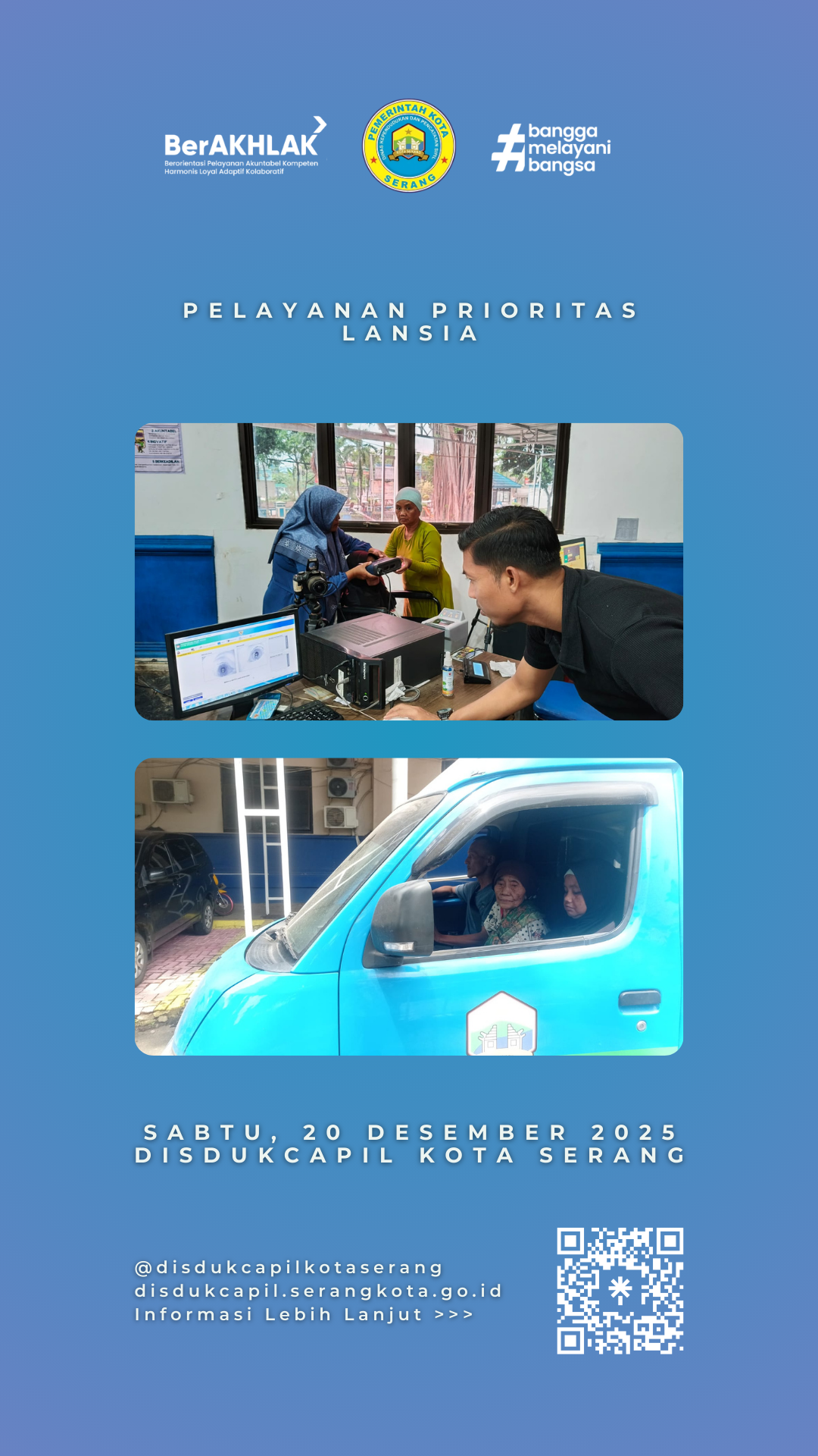 Totalitas Tanpa Batas! Layanan Akhir Pekan Disdukcapil Kota Serang : Dari Perekaman Pemula Hingga Antar Jemput Lansia