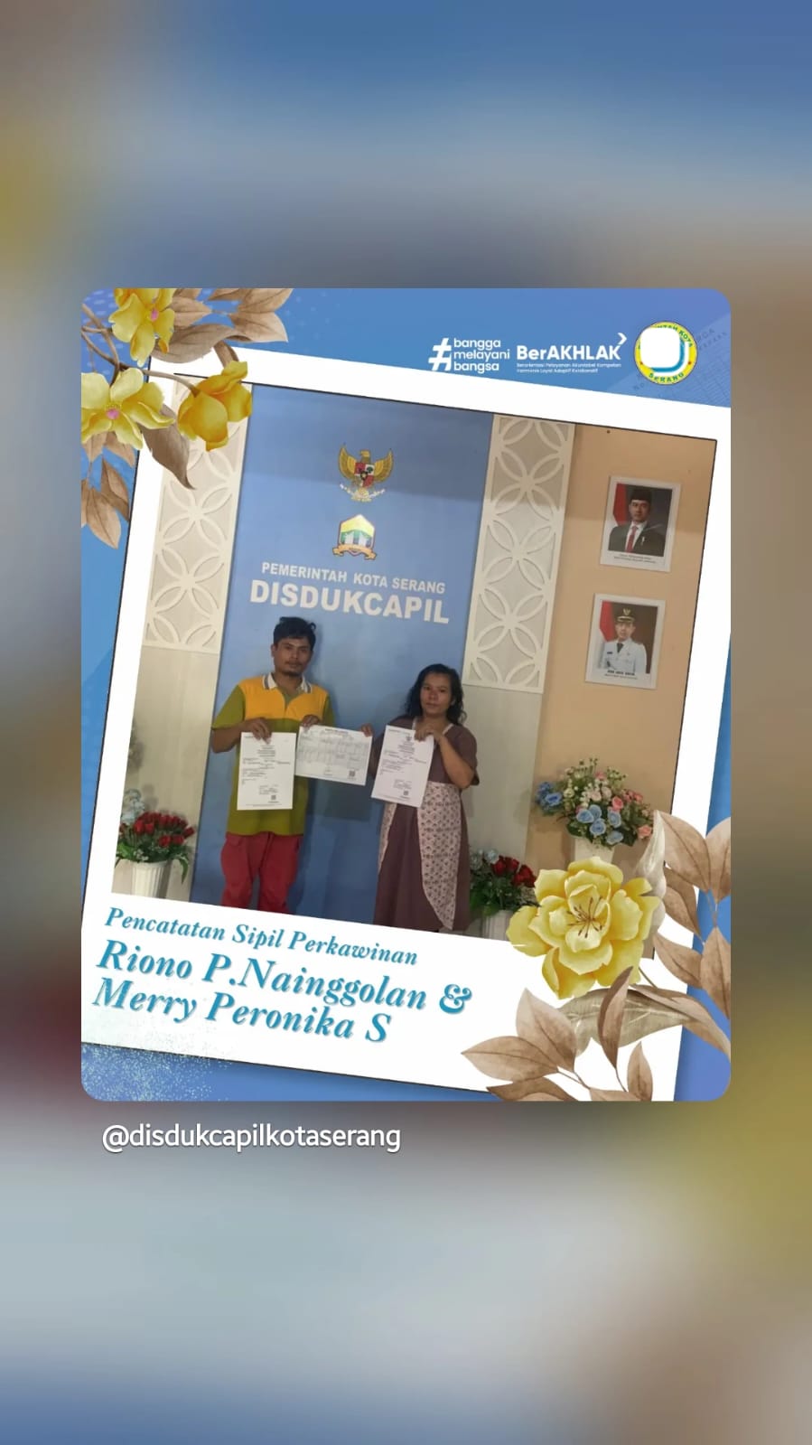 Pencatatan Perkawinan Disdukcapil Kota Serang | Syarat, Manfaat & Aktivasi IKD