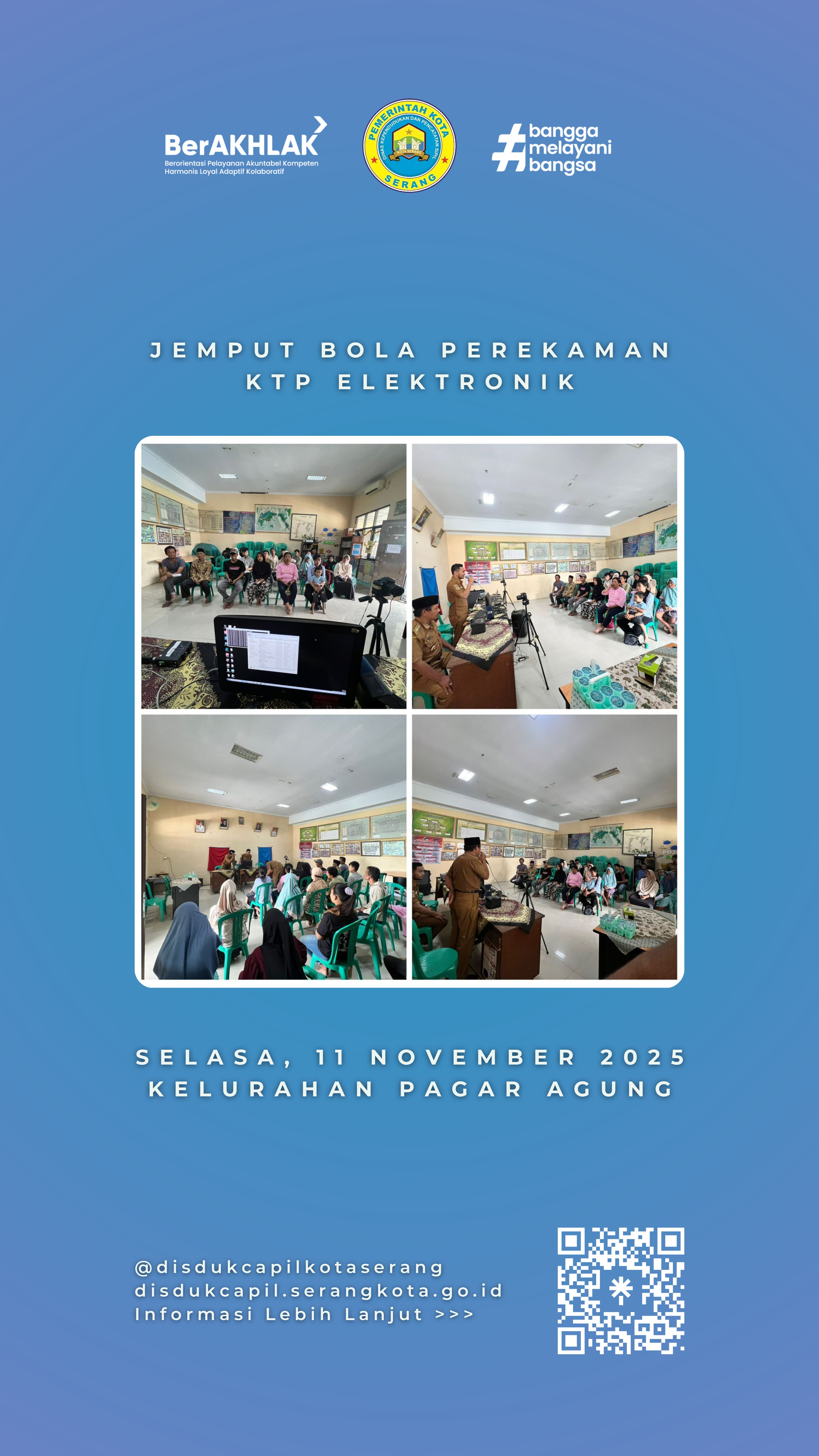 Jemput Bola Pelayanan Perekaman KTP-Elektronik di Kelurahan Pagar Agung