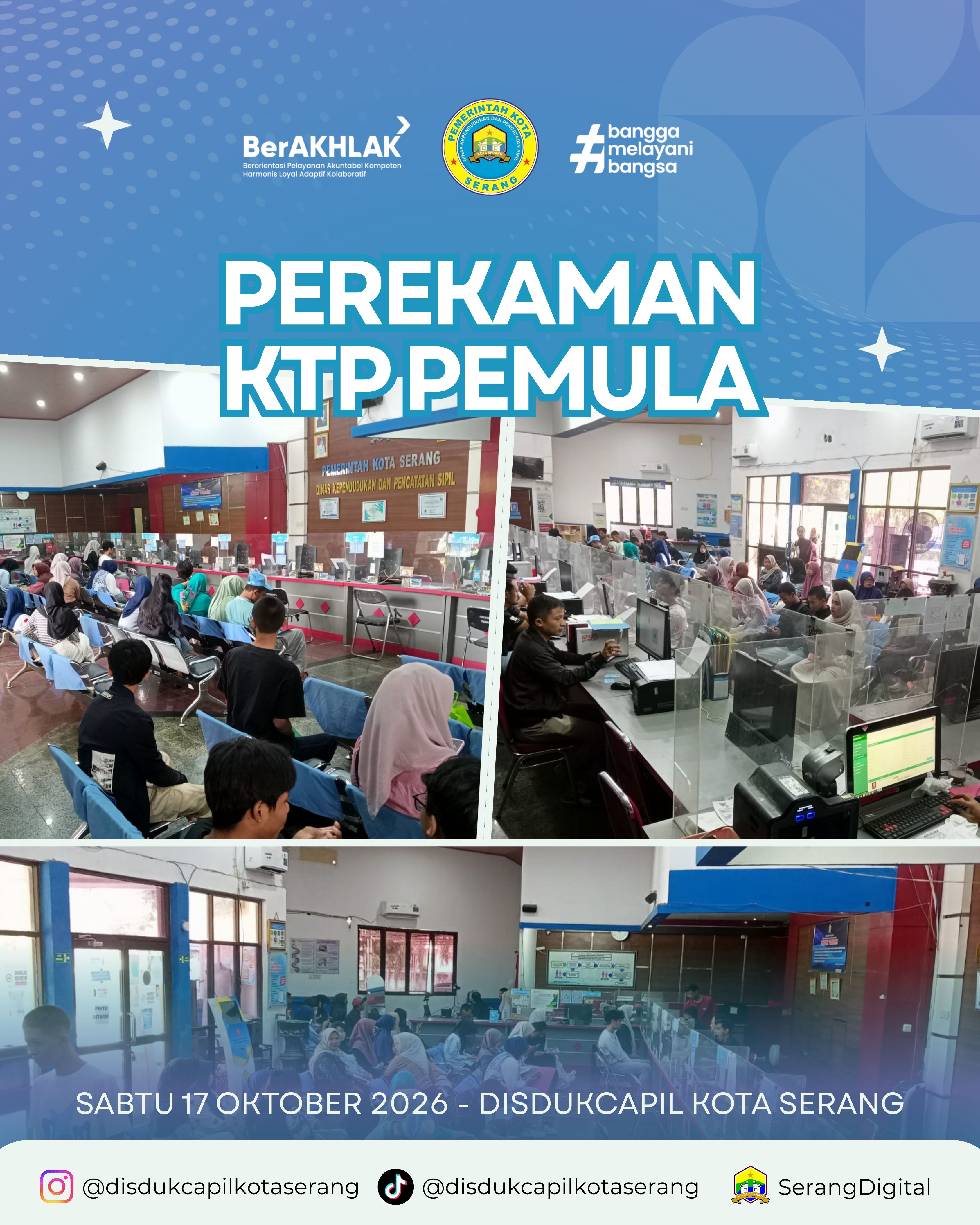 Perekaman KTP Pemula Kota Serang 17 Oktober 2026: Syarat, Biaya Gratis & IKD
