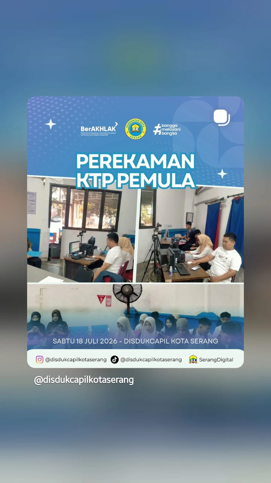 Sudah 17 Tahun? Yuk, Rekam KTP-el di Disdukcapil Kota Serang Sekarang