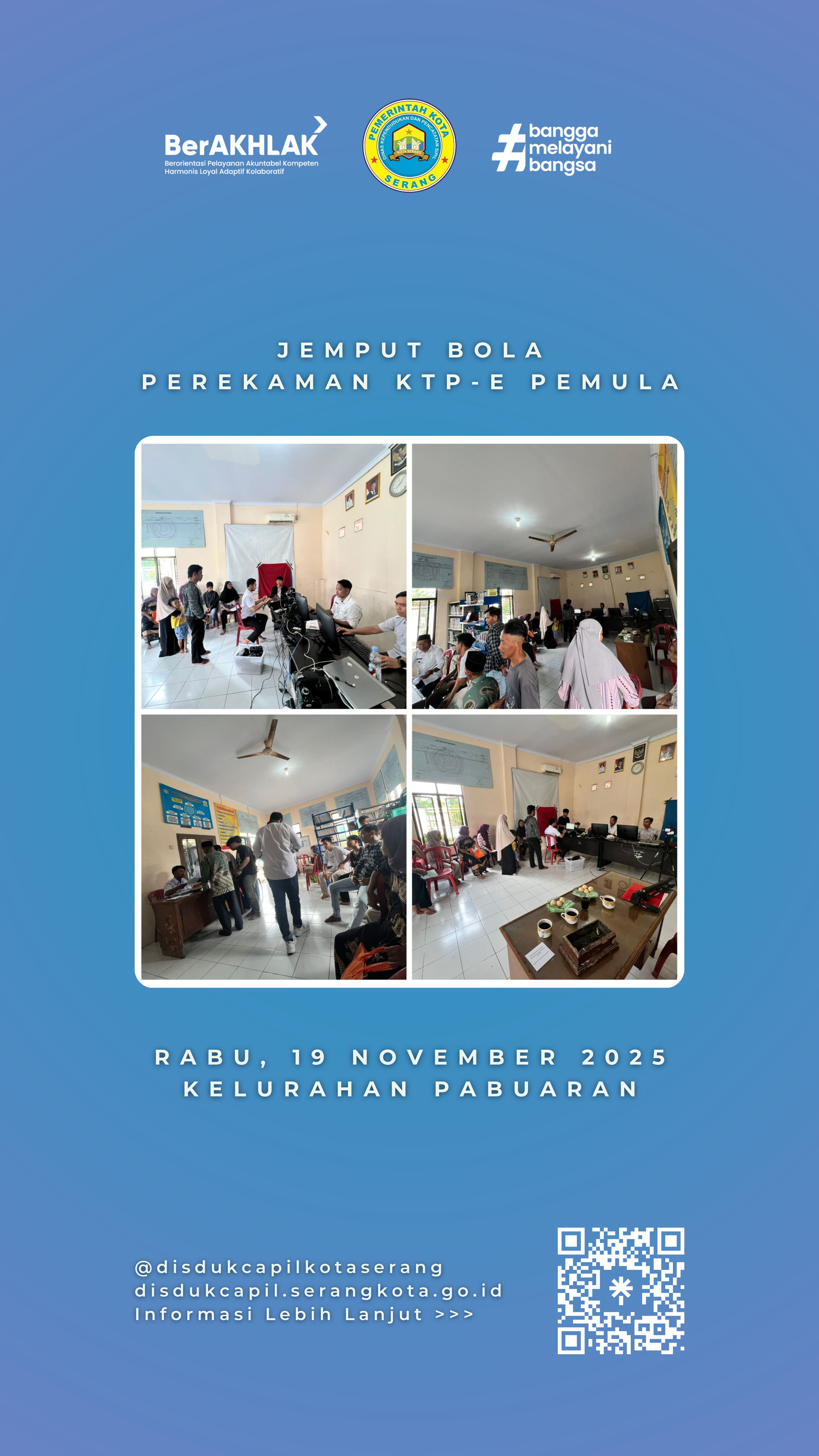 Disdukcapil Kota Serang Laksanakan Jemput Bola Perekaman KTP-el Pemula di Kelurahan Pabuaran