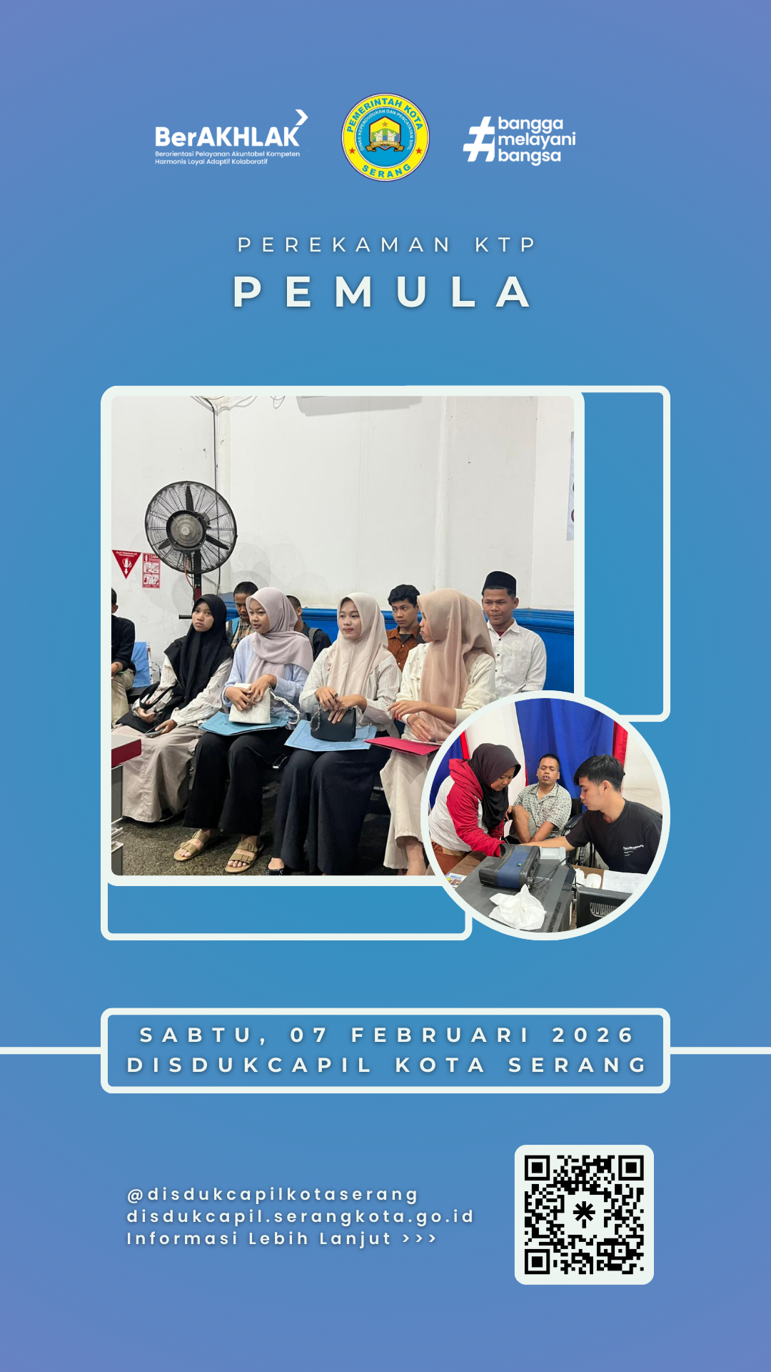 Disdukcapil Kota Serang Fasilitasi Perekaman KTP-Elektronik Pemula melalui Layanan Akhir Pekan