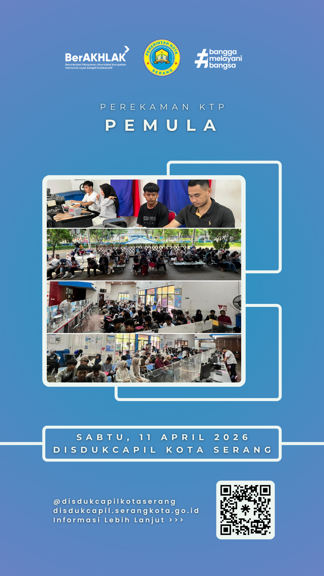 Mempercepat Kepemilikan Identitas, Disdukcapil Kota Serang Gelar Perekaman KTP-el Pemula di Hari Libur
