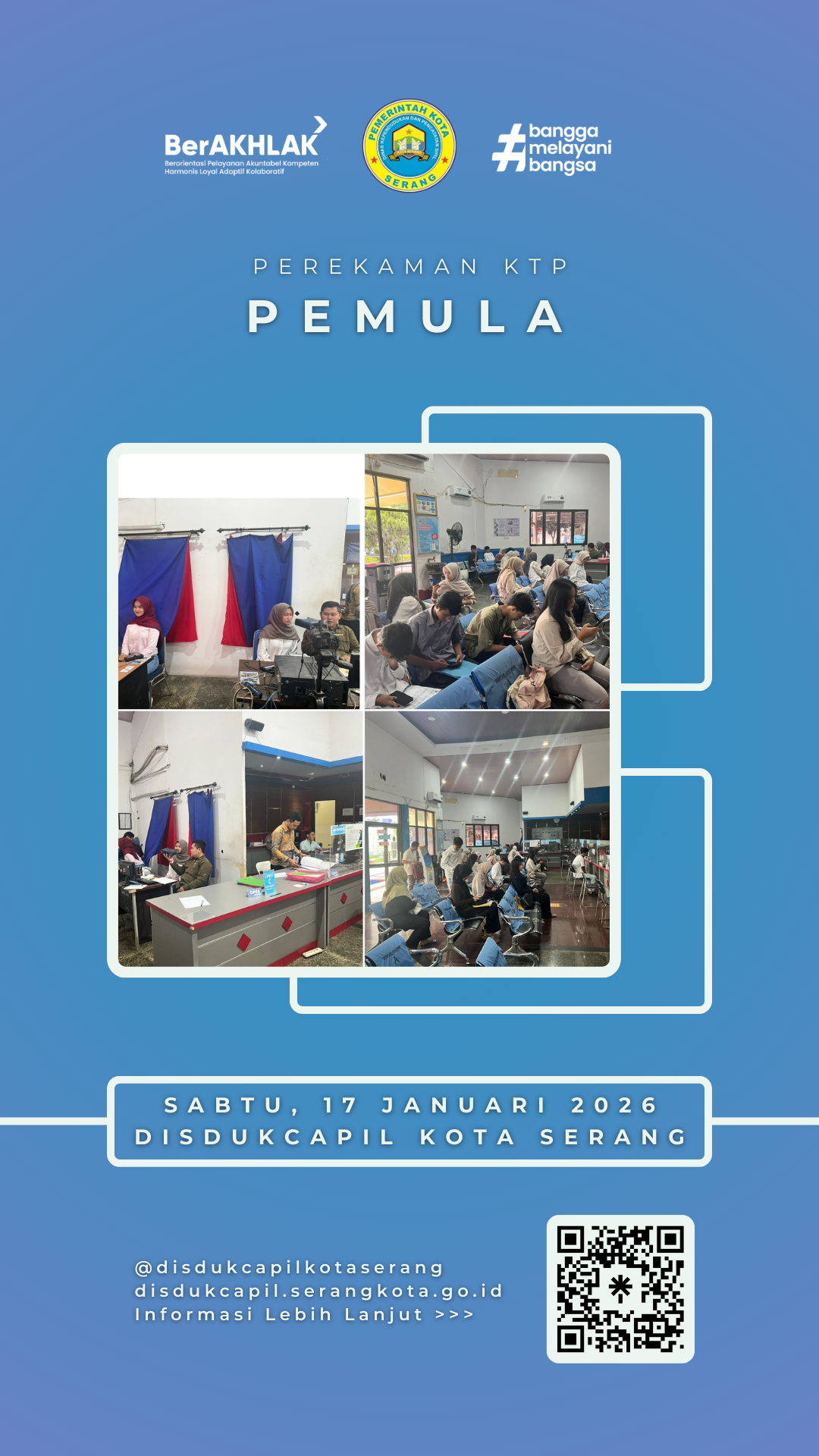 Maksimalkan Layanan Akhir Pekan, Disdukcapil Kota Serang layani Perekaman KTP Elektronik Pemula