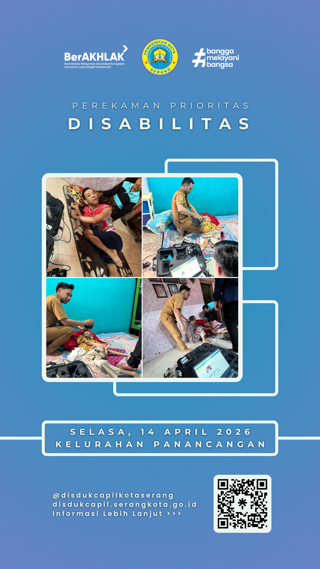Wujudkan Pelayanan Inklusif, Disdukcapil Kota Serang Lakukan Perekaman KTP-el "Jemput Bola" bagi Disabilitas di Panancangan