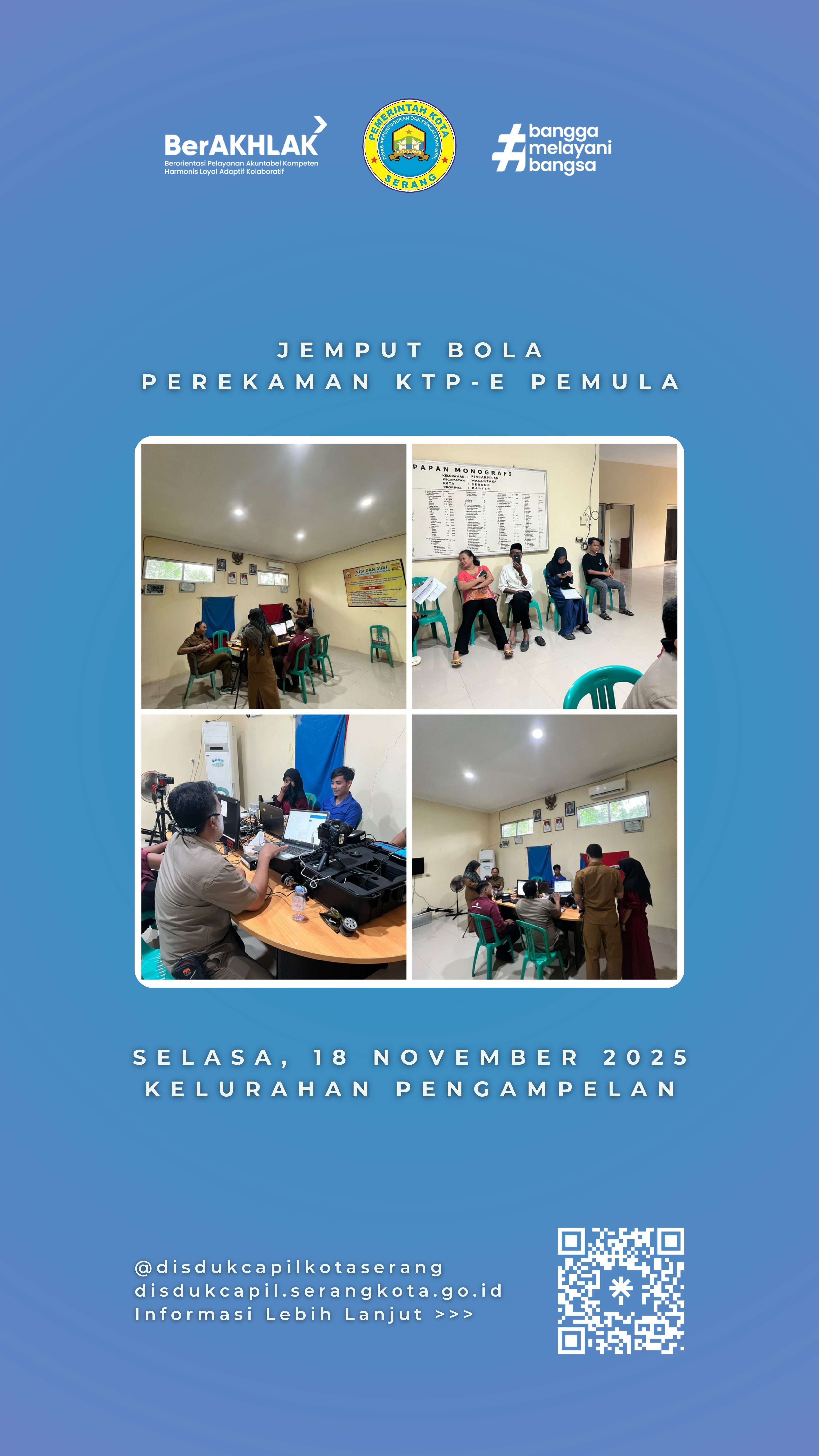 Disdukcapil Kota Serang Laksanakan Jemput Bola Perekaman KTP-Elektronik Pemula di Kelurahan Pengampelan