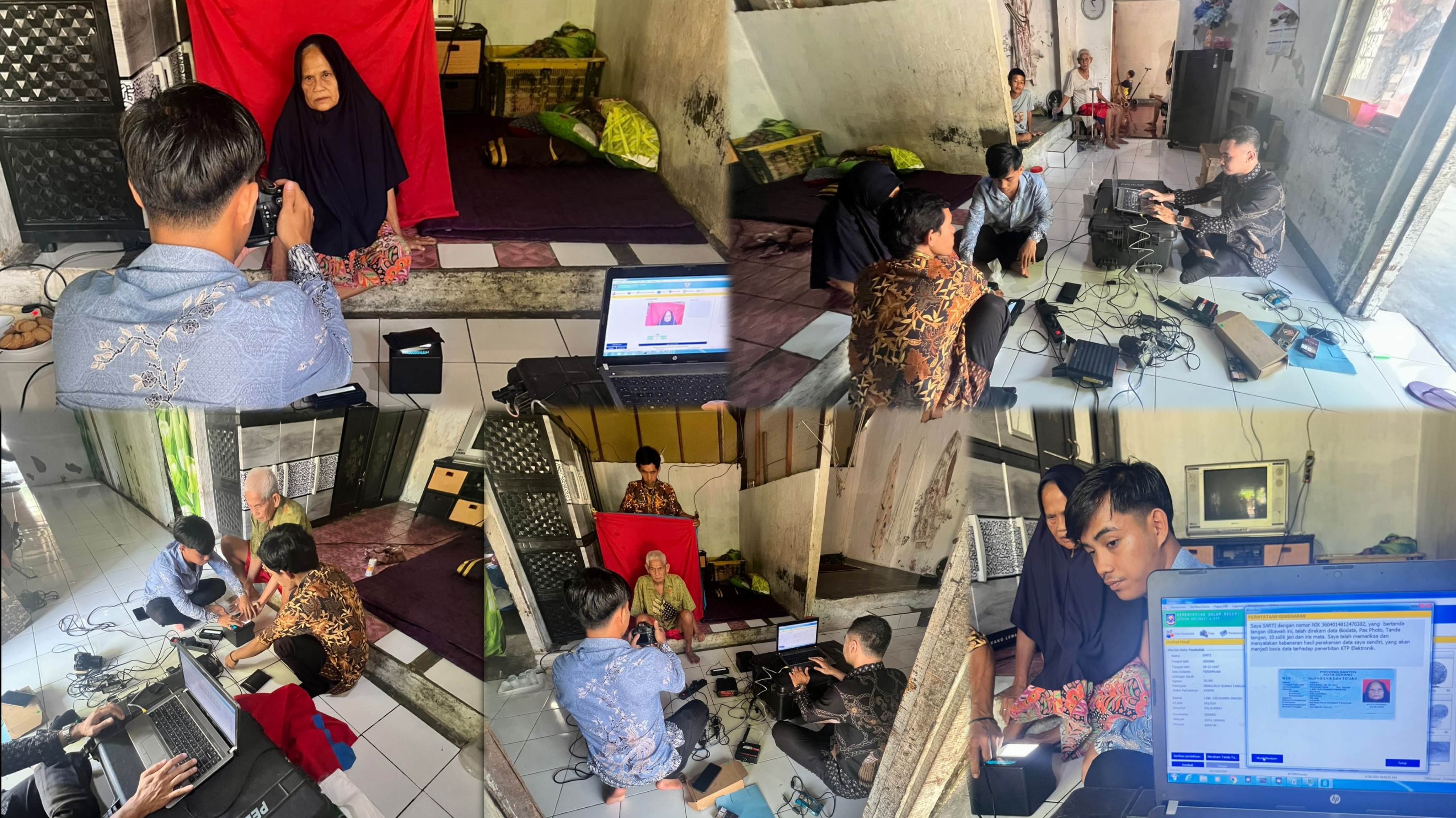 Layanan Prioritas Jemput Bola Perekaman KTP-El Disdukcapil Kota Serang Bagi Warga Lansia Sakit