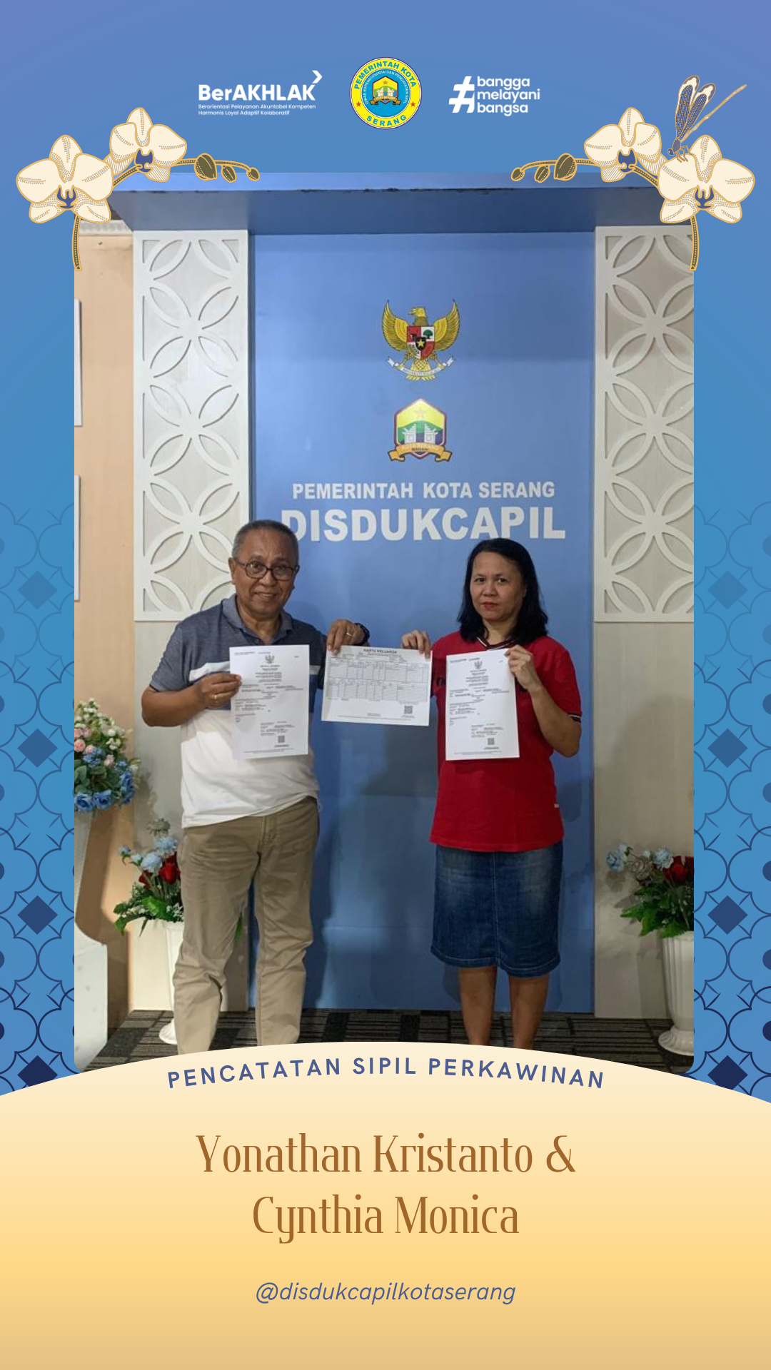 Langkah Baru Yonathan Kristanto & Cynthia Monica: Resmi Tercatat di Disdukcapil Kota Serang